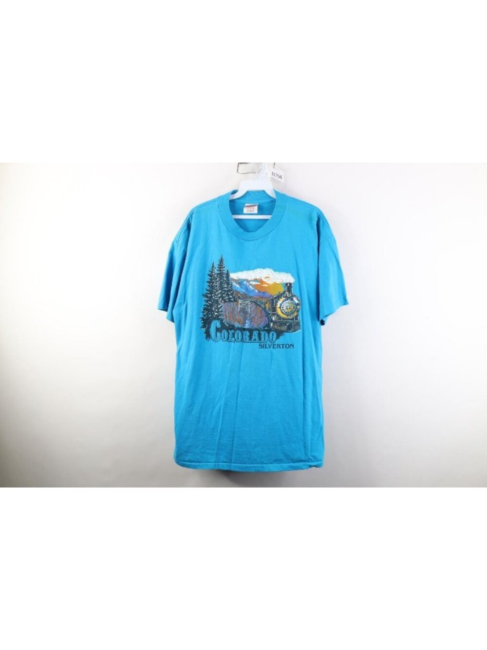 Vintage 90s Streetwear Mens XL Colorado Silverton Train Mountains T-Shirt USA